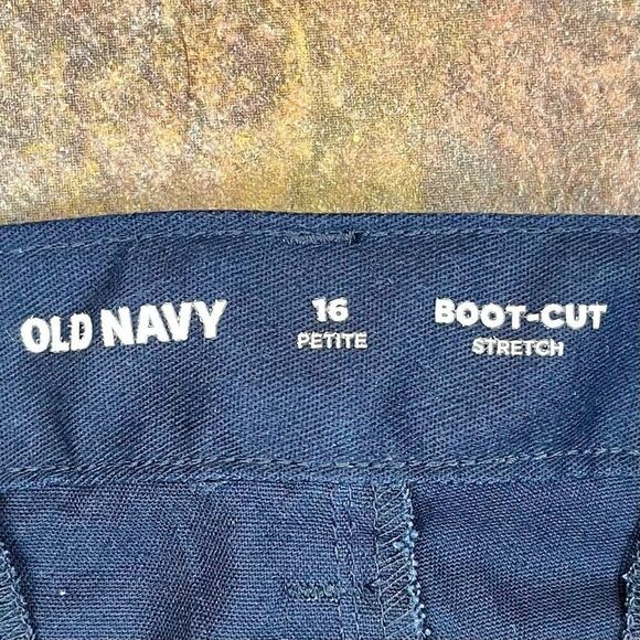 New! NWT Old Navy Blue Bootcut Stretch Uniform Pants 16P - Picture 6 of 11